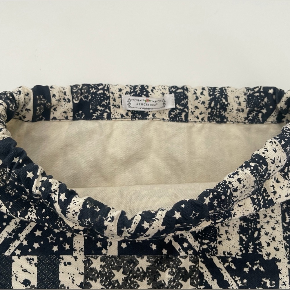 Aphorism by Anthropologie British Flag Print Canvas Drawstring Backpack Bag - Picture 3 of 7